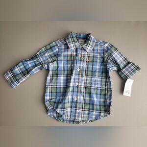 NWT Carter's Boy's Button Down Casual Dress Shirt 12 months